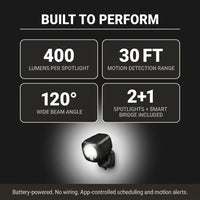 Black Smart Lighting Motion Activated Outdoor Integrated LED Spot Light Battery 2-Pack with Smart Lighting Bridge White — Results & Stats