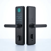 Fingerprint Double Two Side Waterproof Outdoor Smart Door Lock SUS Material for Slim Aluminum Swing Sliding Lock ,Corrosion-Resistant — Studio Shot