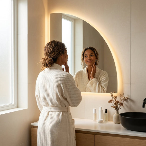 Smart Vanity Mirror Built for Daily Use, 32 Inch LED Lighting, Anti-Fog Technology, 3 Color Temperatures