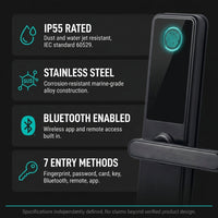 Smart Door Lock Built to Secure Any Entry, Fingerprint Recognition, IP55 Waterproof, Stainless Steel — Results & Stats