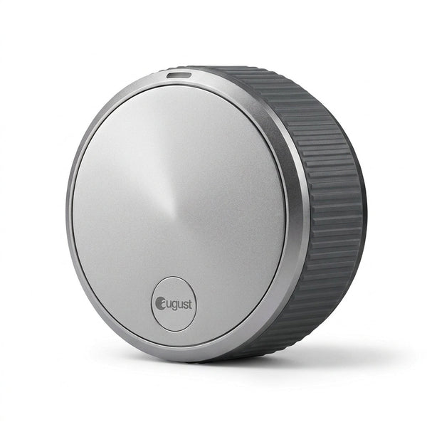 Wifi Smart Lock Silver (Retrofits over Existing Deadbolt) — Studio Shot